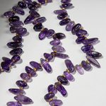 Аметист натуральный, перышки, 11-28мм