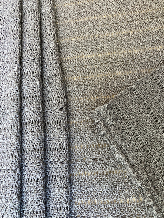 Трикотаж ажур, серый, хлопок SHYA