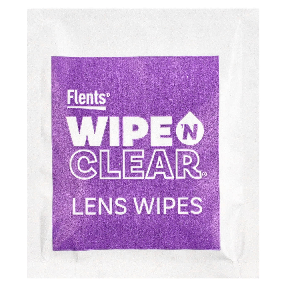 Flents, Wipe 'N Clear, салфетки для объектива, 4 упаковки, 75 индивидуально упакованных мягких салфеток для объектива