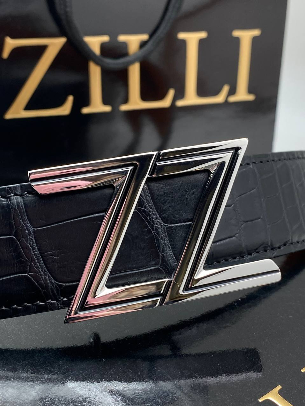 Ремень Zilli из кожи крокодила, арт. 477889453