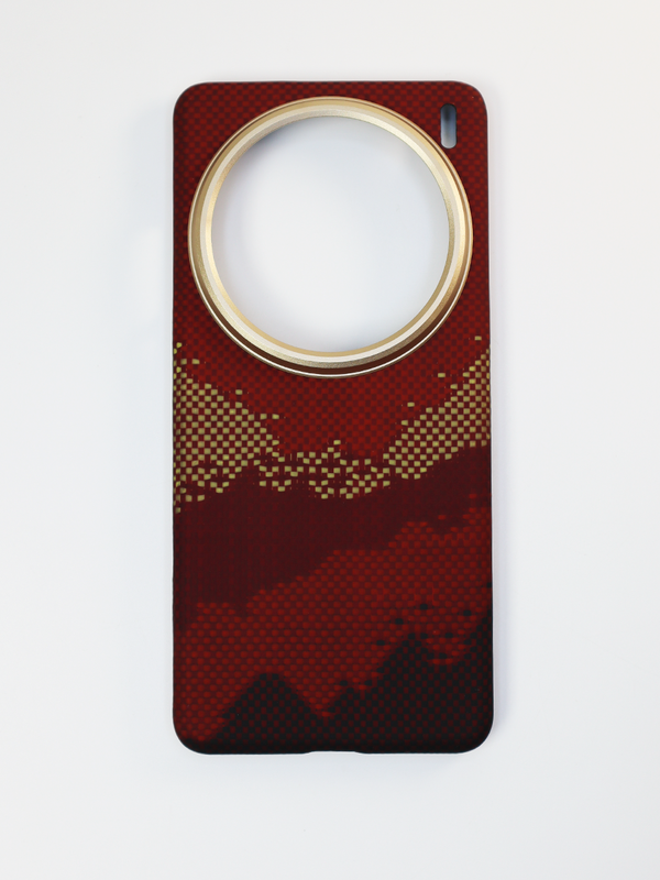 Карбоновый чехол для Vivo X200 Pro с MagSafe Солнечный свет золотой горы (Sunlight of the Golden Mountain)