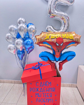 Сет Человек паук и коробка сюрприз