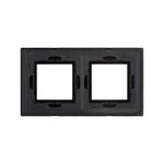 Рамка из металла, "Avanti", черная, 2 поста (4 мод.)