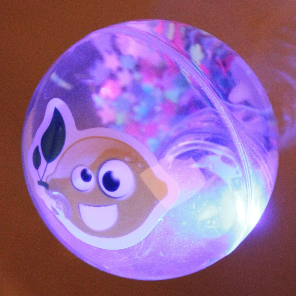 Мяч 6,5 см «Фрукты» (попрыгун с водой и подсветкой) СТИКЕР НА ВЛОЖЕНИЕ