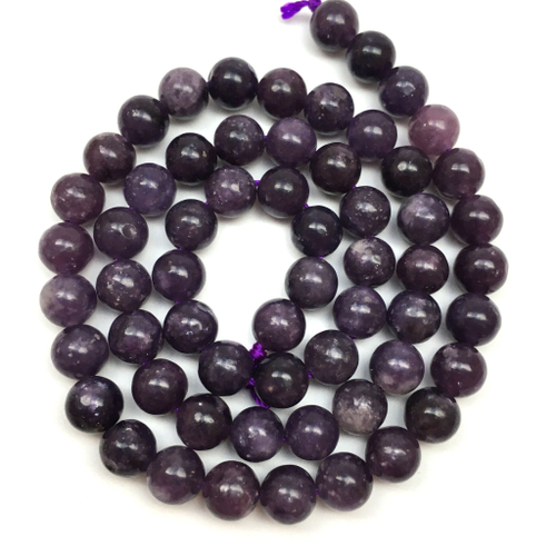 Лепидолит 6 мм, бусины - шарики