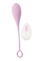 Розовое перезаряжаемое виброяйцо Basic Bullet Vibrator с пультом ДУ (Цвет: розовый)