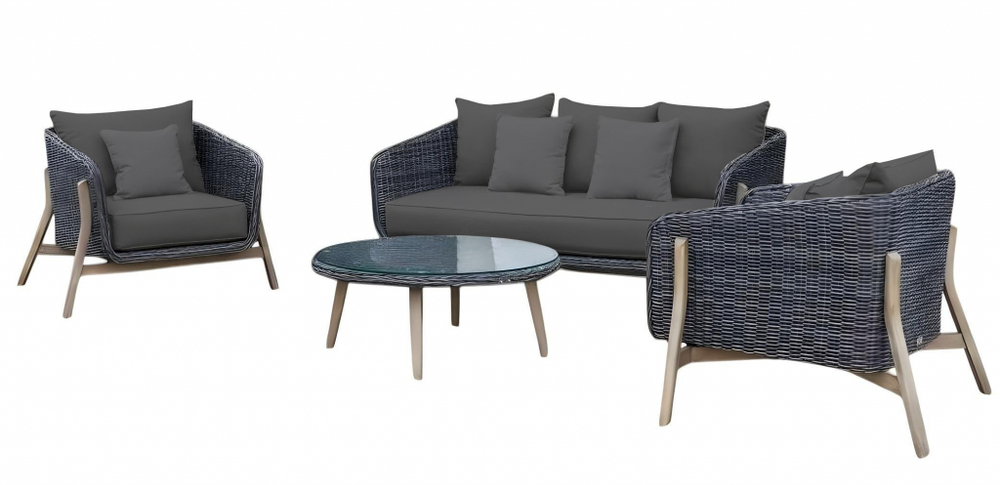 Комплект плетеной мебели Tagliamento Jura, серый, антрацит