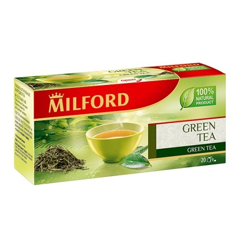 Milford зеленый чай, 20 пакетиков