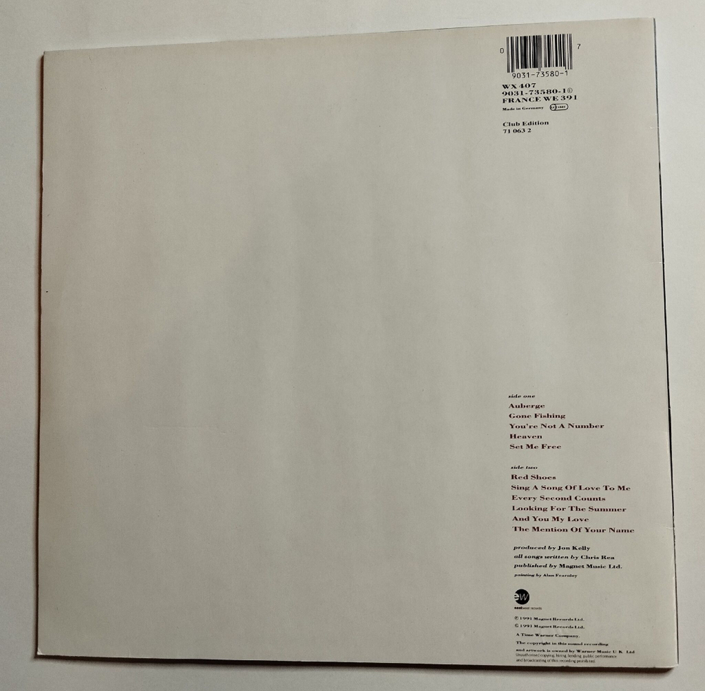 Винтажная виниловая пластинка LP Chris Rea Auberge (Germany 1991) (Club Edition)