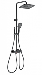 Душевая система с термостатом WONZON & WOGHAND MUSE Corno, Черный матовый (WW-B3112-MB)