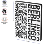 Ежедневник недатированный, А5, 136л., кожзам, Berlingo "Monochrome", черный срез, с рисунком