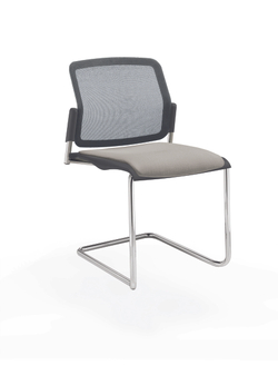 Movie стул на кантилевере со спинкой-сеткой