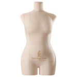 Манекен портновский Моника торс, вид спереди, комплект Про, размер 46, цвет бежевый.