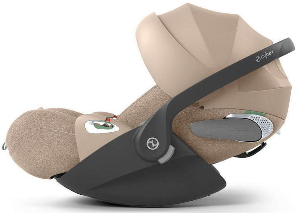 Коляска Cybex Coya Rosegold Frame Cloud T i-Size Cozy Beige Plus Sepia Black с дождевиком и бампером