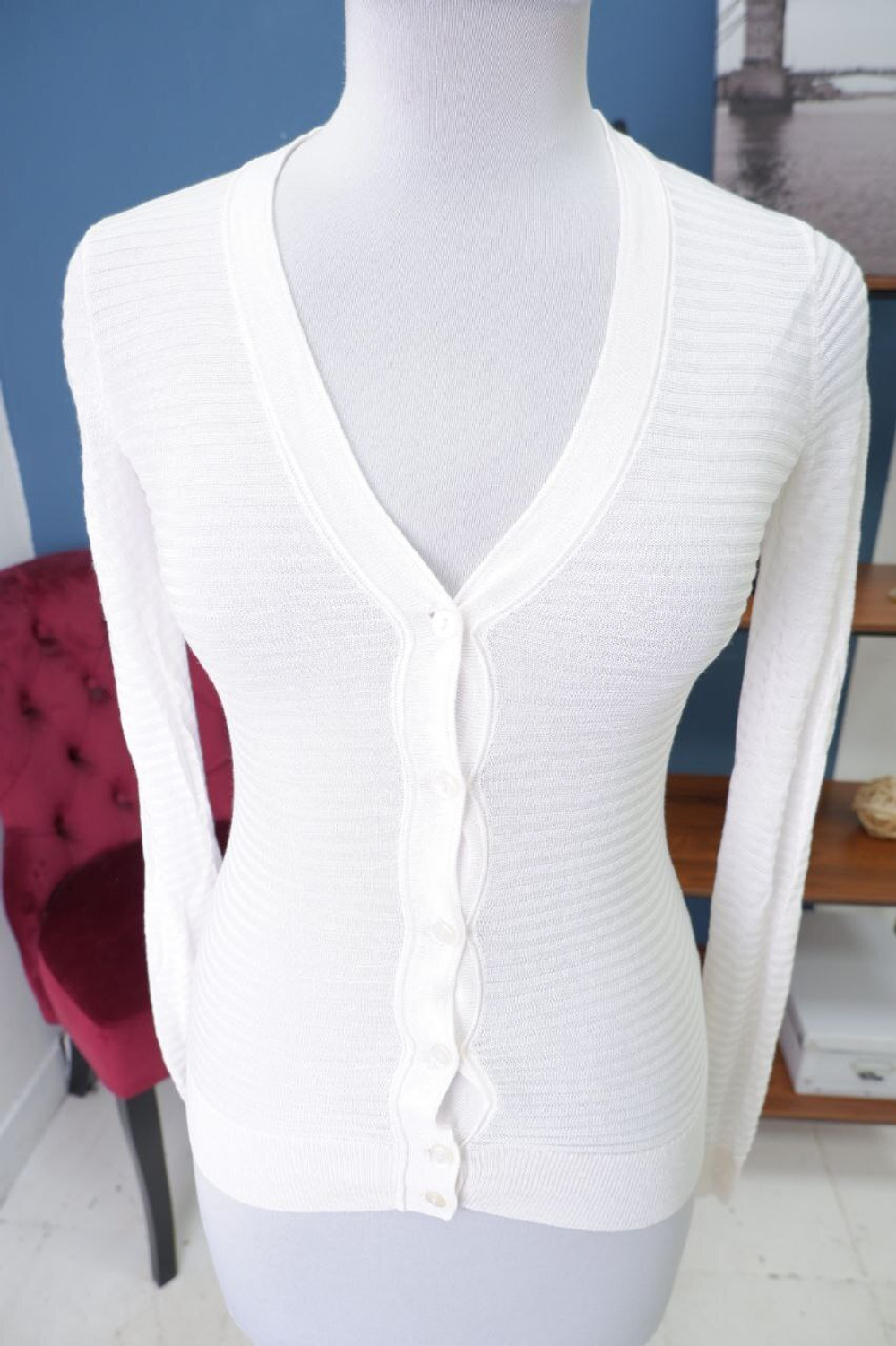 Кардиган H&M белый 42 размер