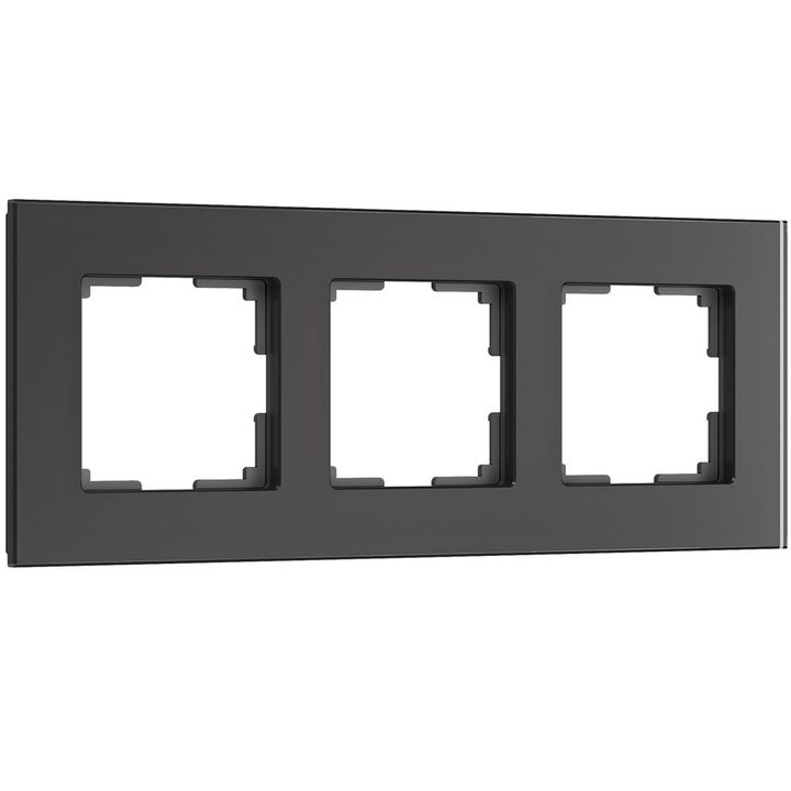 Рамка Werkel Senso на 3 поста черный, стекло soft-touch W0033108 4690389200434