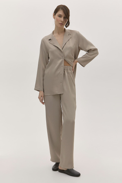 Брюки прямые бежевые