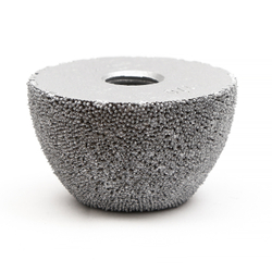 NS140 Полусфера шероховальная, Ø31,7x19мм, AH 3/8"-24 thread, 170 Grit