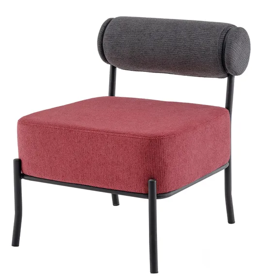 Лаунжж-кресло Roller, тёмно-серое, бордо