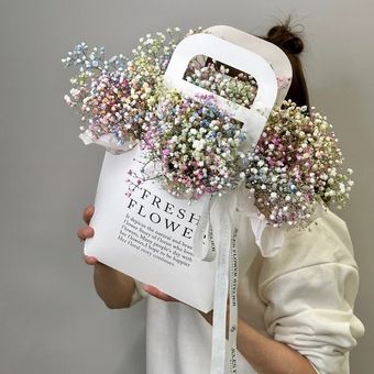 «Монпасье» сумка с разноцветной гипсофилой