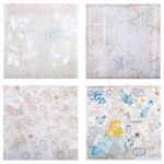 Бумага для скрапбукинга 30х30 см, "В бежевых тонах", двусторонняя, 12 листов, 180 г/м2, ОСТРОВ СОКРОВИЩ, 665437