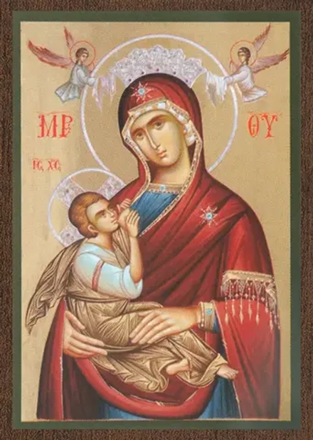 Икона БМ "Млекопитательница" 6х9 на МДФ-6