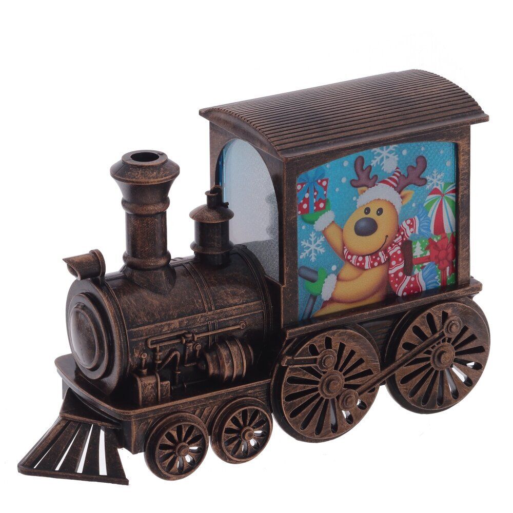 GAEM Изделие декор Паровоз "Гном/Олень/Эльф" (подсвет, AAAх2 н/п) L13 W4,5 H8,5 см, 3в.
