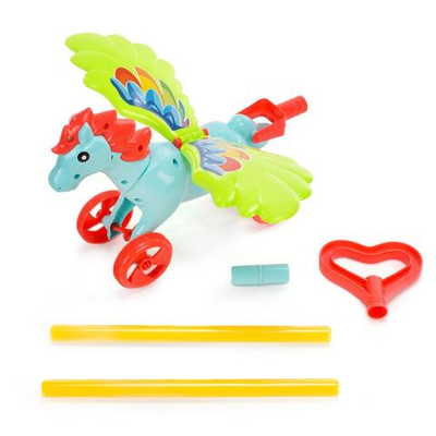 Каталка на палке Лошадка с крыльями, сетка A0351