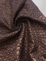 Костюмная жаккард, коричневый, люрекс бронза TR