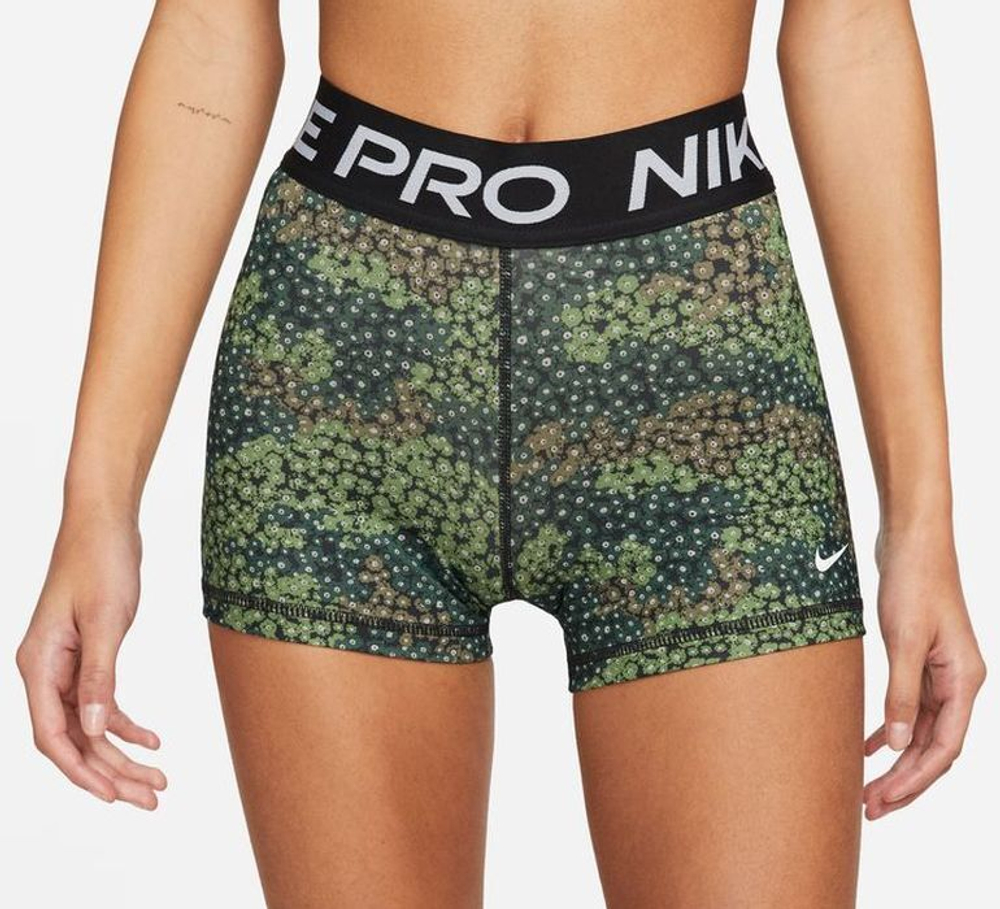 Женские Шорты теннисные Nike Pro Dri-Fit Short 3in W - зеленый