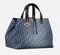 Сумка Dior Toujours Жаккард Denim Dior Oblique синего цвета