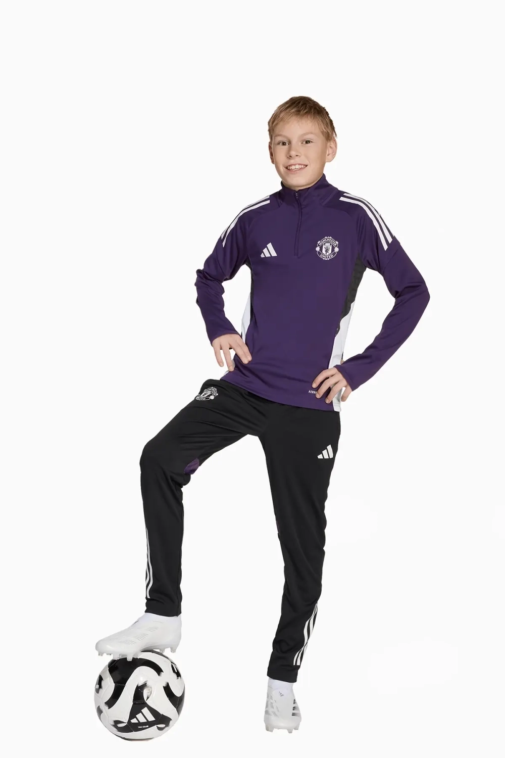 Кофта adidas Manchester United 25/26 Training Top Junior - фиолетовый