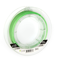 Плетеный шнур LUCKY JOHN Vanrex х8 Fluo Green 125 м - 0,20 мм