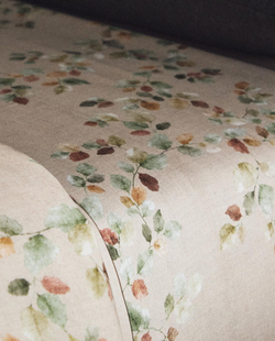 Zara Home - Простыня из атласа с принтом листьев, бежевый, 290x280 см