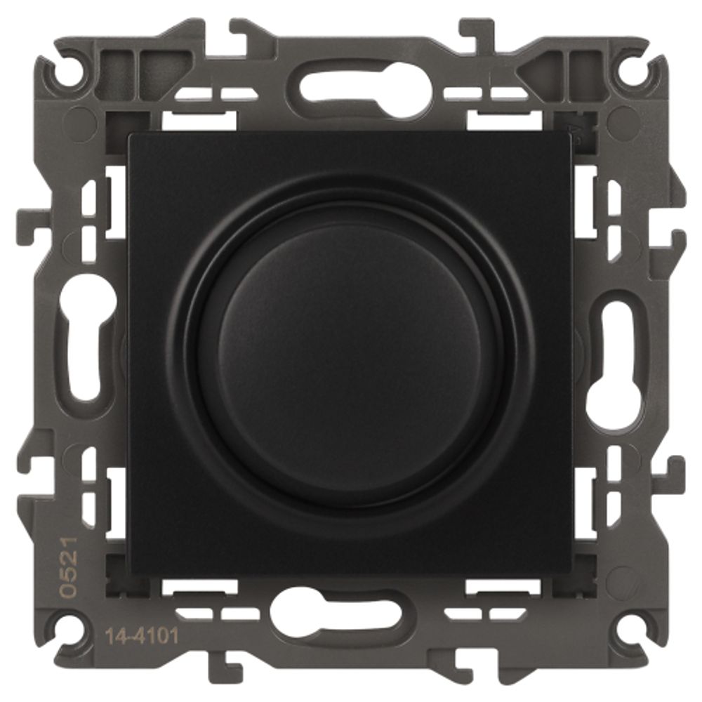 14-4101-05 ЭРА Светорегулятор поворотно-нажимной, 400ВА 230В, IP20, Эра Elegance, антрацит | Elegance Антрацит