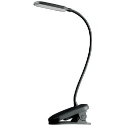 Настольный светильник ЭРА NLED-525-6W-BK светодиодный аккумуляторный на прищепке черный
