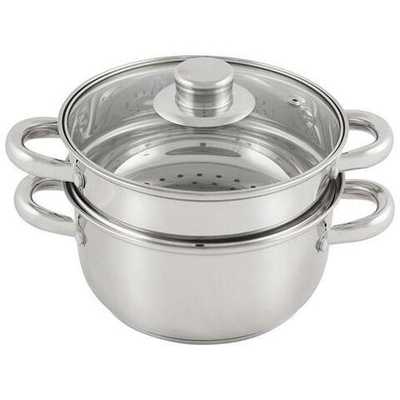 Пароварка MEDIANO 2х-уровневая из нерж стали, объем 2,5 л, индукция/капс дно 008524-SK