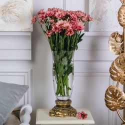 Ваза для цветов Флора с чашей Аура Бронза