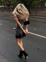 Топ из костюмной ткани серый, Серый