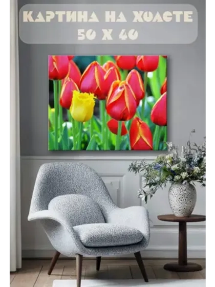 Картина на стену 40 X 50 Тюльпаны