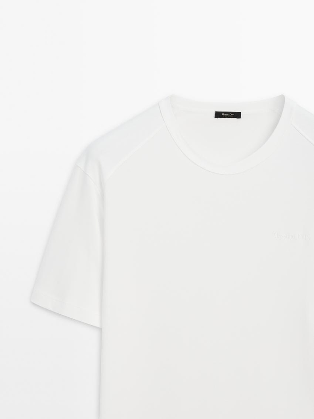 Massimo Dutti Хлопковая футболка, белый