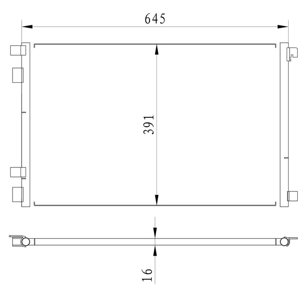 Kular - 16198-KLR - Condenser, air conditioning