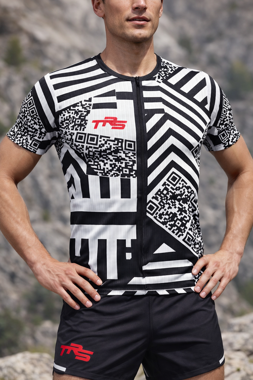 Футболка мужская с замком TRS QR