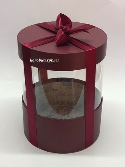 Коробка аквариум 20 см Цвет :Бордо  . Розница 400 рублей .