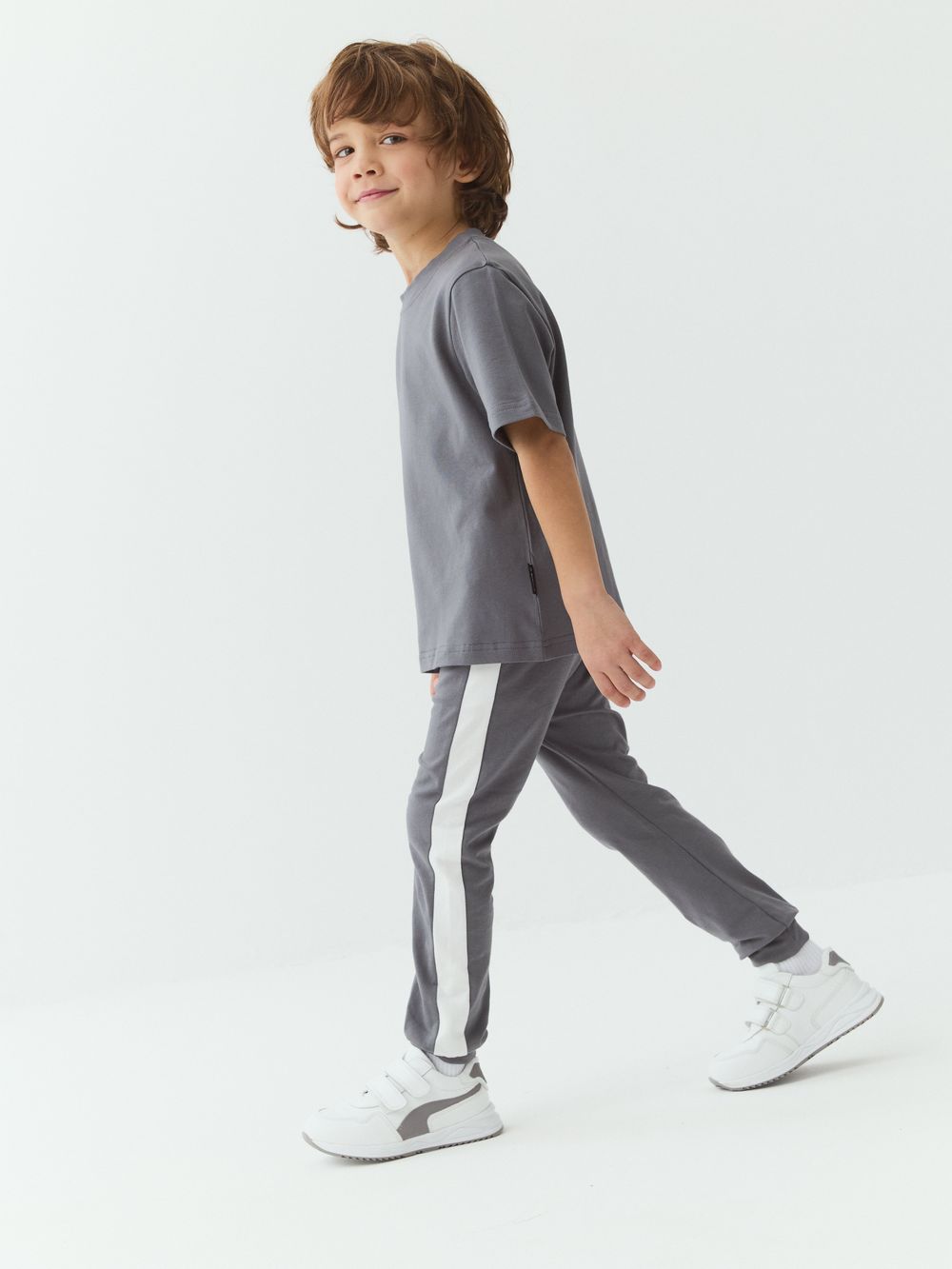 Брюки со спущенным шагом и лампасами "Маренго"