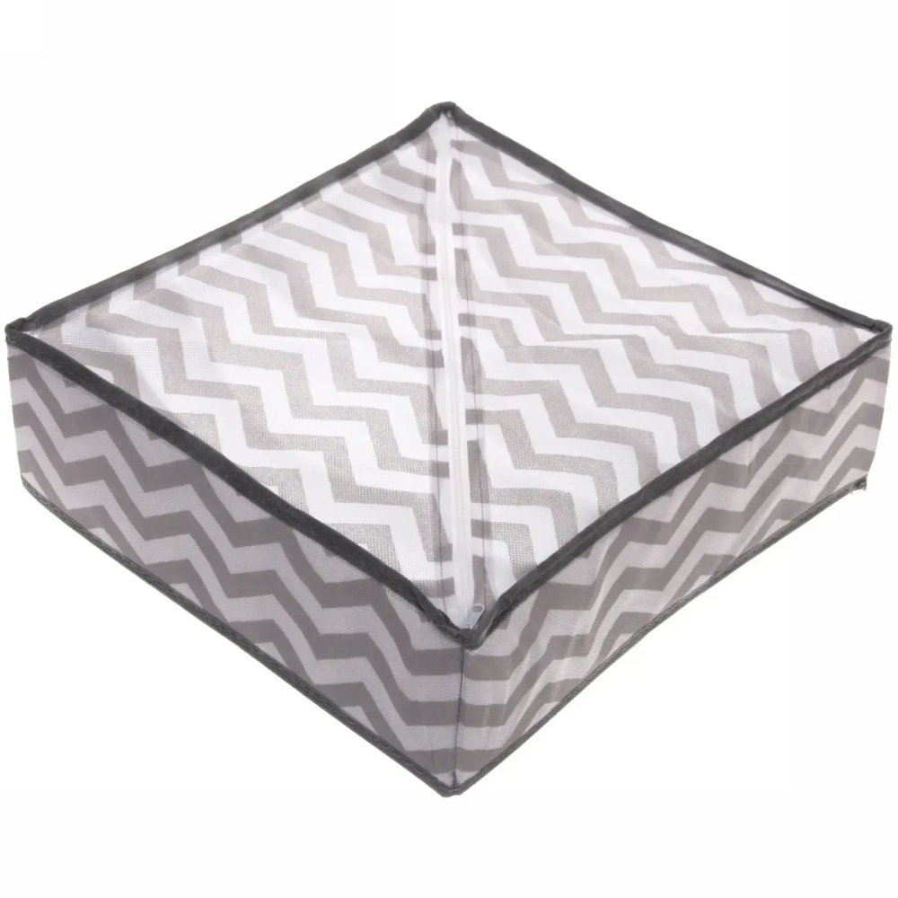 Кофр - органайзер для хранения вещей «РОНА», цвет пыльно - серый, 7 отделений, 32*32*10см