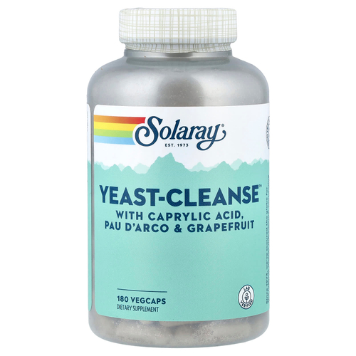 Solaray, Yeast-Cleanse, 180 растительных капсул