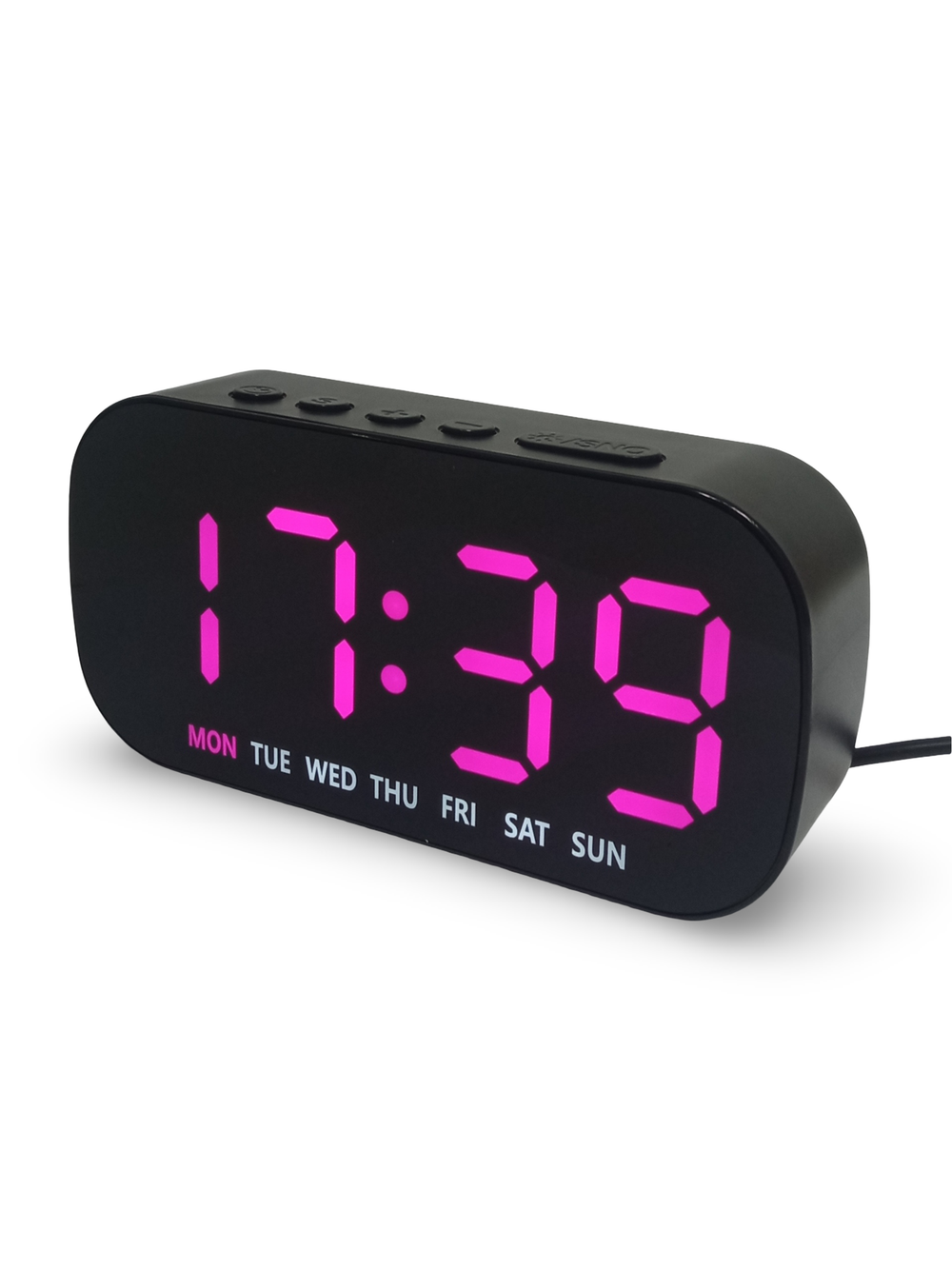 Часы-будильник настольные LED DS-5507 черный корпус
