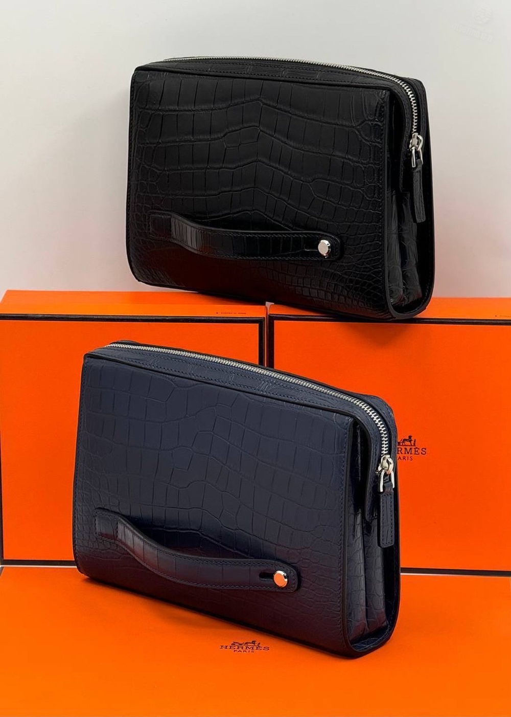 Клатч Hermes из кожи крокодила