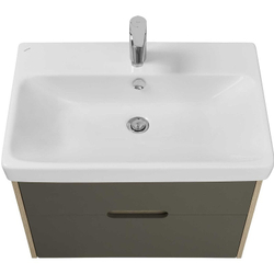 Тумба под раковину Акватон Оливия 70 подвесная Грей/Дуб Ойстер